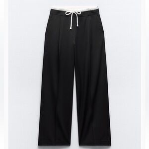 Zara Double Waist Wide Leg Pants
